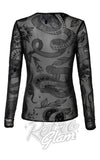 Hell Bunny Snake Charmer Mesh Top cad back Hell Bunny Snake Charmer Mesh Top cad back