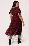 Hell Bunny Thorn Midi Dress in Roses curvy back Hell Bunny Thorn Midi Dress in Roses curvy back