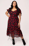Hell Bunny Thorn Midi Dress in Roses curvy Hell Bunny Thorn Midi Dress in Roses curvy