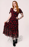Hell Bunny Thorn Midi Dress in Roses alternative fashion Hell Bunny Thorn Midi Dress in Roses alternative fashion