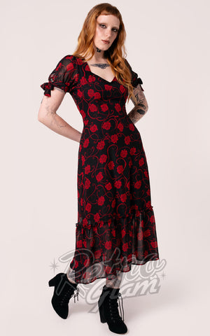 Hell Bunny Thorn Midi Dress in Roses Hell Bunny Thorn Midi Dress in Roses