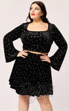 Hell Bunny Vela Velvet Skirt curvy Hell Bunny Vela Velvet Skirt curvy
