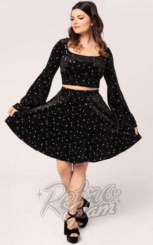 Hell Bunny Vela Velvet Skirt gothic Hell Bunny Vela Velvet Skirt gothic