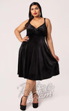 Hell Bunny Vendome Dress in Black Velvet plus size Hell Bunny Vendome Dress in Black Velvet plus size