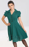 Hell Bunny Vera Lynn Dress in Green 1940s Hell Bunny Vera Lynn Dress in Green 1940s