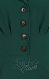 Hell Bunny Vera Lynn Dress in Green shirtdress Hell Bunny Vera Lynn Dress in Green shirtdress