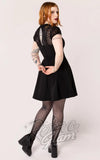 Hell Bunny Viola Dress With Spiderweb Mesh back Hell Bunny Viola Dress With Spiderweb Mesh back