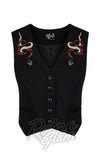Hell Bunny Viva Maria Waistcoat detail Hell Bunny Viva Maria Waistcoat detail