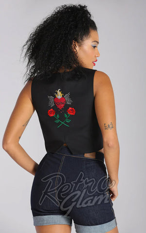 Hell Bunny Viva Maria Waistcoat back Hell Bunny Viva Maria Waistcoat back