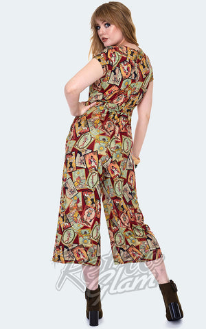 Voodoo Vixen Scattered Tarot Jumpsuit back Voodoo Vixen Scattered Tarot Jumpsuit back