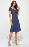 LA Soul Navy Polka Dot Peasant Dress rockabilly LA Soul Navy Polka Dot Peasant Dress rockabilly
