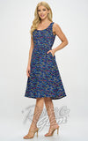 LA Soul Fit & Flare Dress in Pencil Print swing LA Soul Fit & Flare Dress in Pencil Print swing