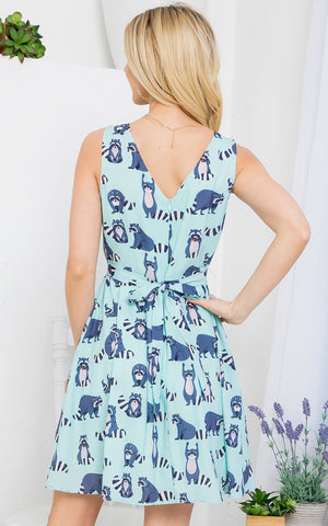 LA Soul Fit & Flare Mint Mini Dress back LA Soul Fit & Flare Mint Mini Dress back