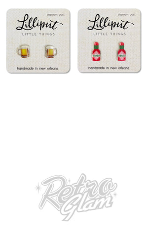 Lilliput Stud Earrings - Food & Drink