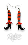 Lipstick & Chrome Orange Bewitching Booties Earrings Lipstick & Chrome Orange Bewitching Booties Earrings