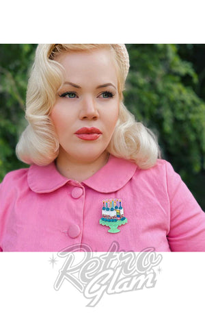 Lipstick & Chrome Slice,Slice Baby Birthday Cake Brooch model Lipstick & Chrome Slice,Slice Baby Birthday Cake Brooch model