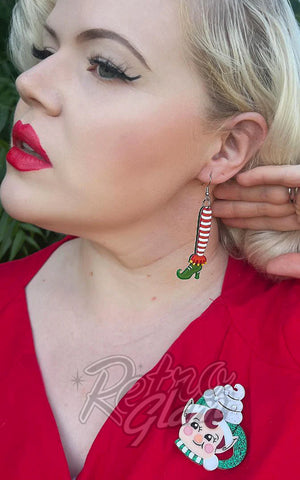Lipstick & Chrome Elfin Around Earrings Lipstick & Chrome Elfin Around Earrings