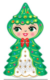 Lipstick & Chrome Holly Howard Christmas Tree Girl illustration Lipstick & Chrome Holly Howard Christmas Tree Girl illustration