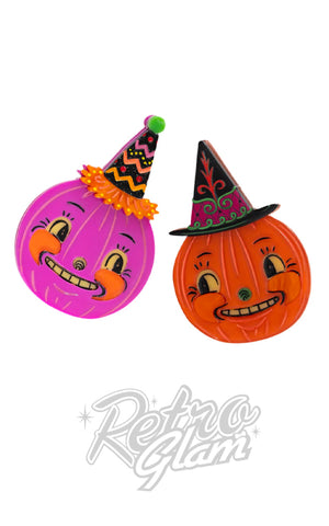Lipstick & Chrome Hocus Pocus Pumpkin Brooch jackie plum Lipstick & Chrome Hocus Pocus Pumpkin Brooch jackie plum
