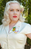 Lipstick & Chrome X Miss Fluff Pucker Up Pineapple Brooch model Lipstick & Chrome X Miss Fluff Pucker Up Pineapple Brooch model