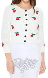 Mak Cherry Cardigan in Ivory rockabilly Mak Cherry Cardigan in Ivory rockabilly