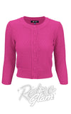 Mak Textured Cardigan in Magenta Mak Textured Cardigan in Magenta