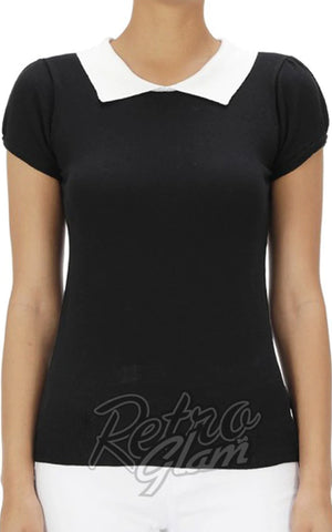 Mak Classic Black Collared Sweater Mak Classic Black Collared Sweater