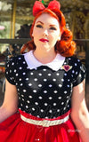 Mak Black and White Polka Dot Collared Sweater model Mak Black and White Polka Dot Collared Sweater model