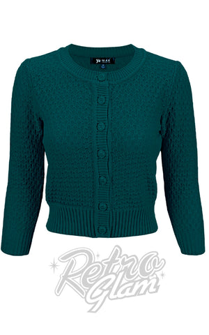 Mak Textured Cardigan in Peacock Mak Textured Cardigan in Peacock