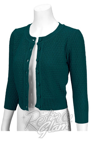Mak Textured Cardigan in Peacock side Mak Textured Cardigan in Peacock side
