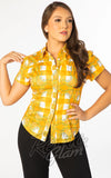 Miss Lulo Ayla Shirt in Orange Gingham Miss Lulo Ayla Shirt in Orange Gingham