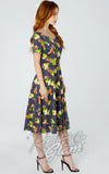 Miss Lulo Bella Dress in Robins Print side Miss Lulo Bella Dress in Robins Print side