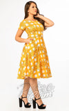 Miss Lulo Bella Swing Dress in Orange Gingham 50s Miss Lulo Bella Swing Dress in Orange Gingham 50s