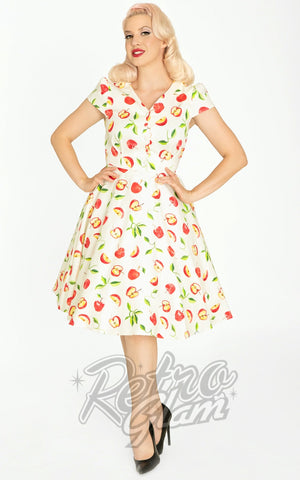 Miss Lulo Betty Dress in Apples Print Miss Lulo Betty Dress in Apples Print