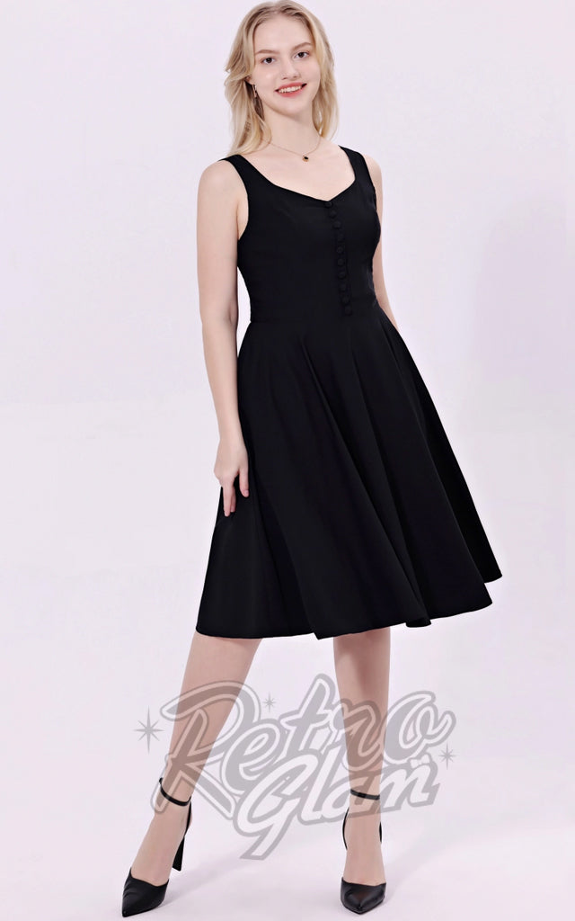 Miss Lulo Heidi Swing Dress in Black Miss Lulo Heidi Swing Dress in Black