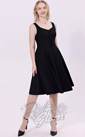 Miss Lulo Heidi Swing Dress in Black Miss Lulo Heidi Swing Dress in Black