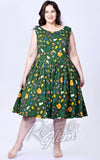 Miss Lulo Lily Dress in Fairytale Holiday Print curvy Miss Lulo Lily Dress in Fairytale Holiday Print curvy