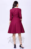 Miss Lulo Mira Swing Dress in Wine back Miss Lulo Mira Swing Dress in Wine back