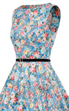 Miss Lulo Ruby Dress in Pastel Floral detail Miss Lulo Ruby Dress in Pastel Floral detail