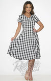 Orchid Bloom Black & White Plaid Roundup Dress Orchid Bloom Black & White Plaid Roundup Dress