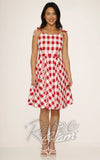 Orchid Bloom Red Gingham dress pinup Orchid Bloom Red Gingham dress pinup