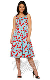 Orchid Bloom Martina Blue Cherries Dress swing Orchid Bloom Martina Blue Cherries Dress swing