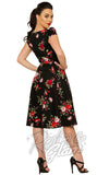 Orchid Bloom Royal Ballet Dress in Black back Orchid Bloom Royal Ballet Dress in Black back