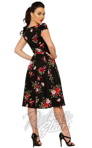 Orchid Bloom Royal Ballet Dress in Black back Orchid Bloom Royal Ballet Dress in Black back