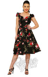 Orchid Bloom Royal Ballet Dress in Black floral Orchid Bloom Royal Ballet Dress in Black floral