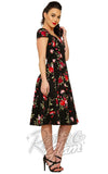 Orchid Bloom Royal Ballet Dress in Black side Orchid Bloom Royal Ballet Dress in Black side