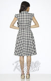 Orchid Bloom Brown & Blue Plaid Swing Dress back Orchid Bloom Brown & Blue Plaid Swing Dress back