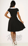 Orchid Bloom Black & White Collar Keyhole Dress BACK
Orchid Bloom Black & White Collar Keyhole Dress BACK