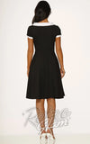 Orchid Bloom Black & White Collar Keyhole Dress back gothic
Orchid Bloom Black & White Collar Keyhole Dress back gothic