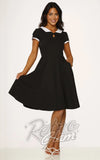 Orchid Bloom Black & White Collar Keyhole Dress swing Orchid Bloom Black & White Collar Keyhole Dress swing